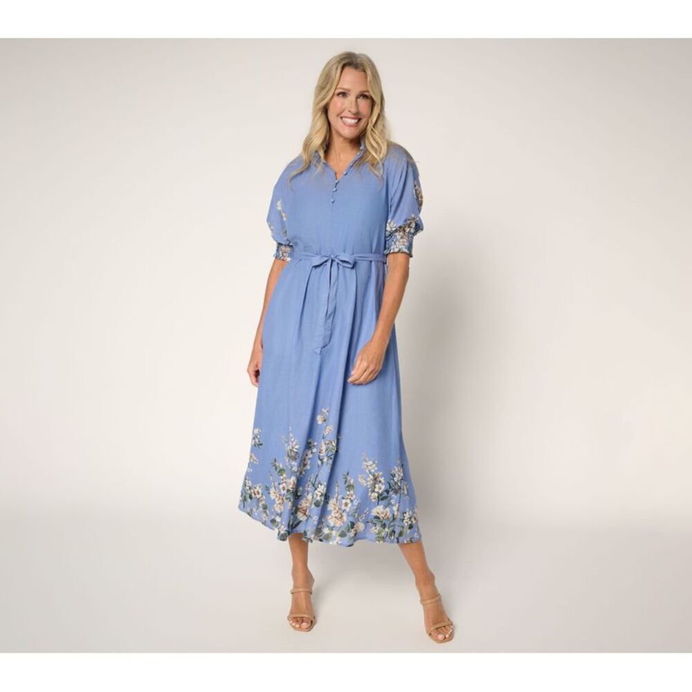 Summersalt Women's Petite Dress PL Ree by The Pier Woman Printed Blue A701771